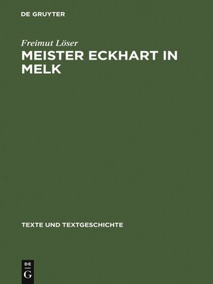 cover image of Meister Eckhart in Melk